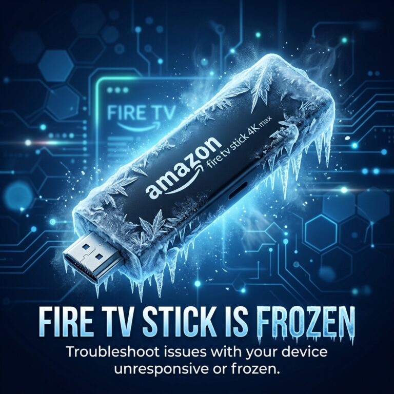 Featured image showing frozen Amazon Firestick representing system freeze